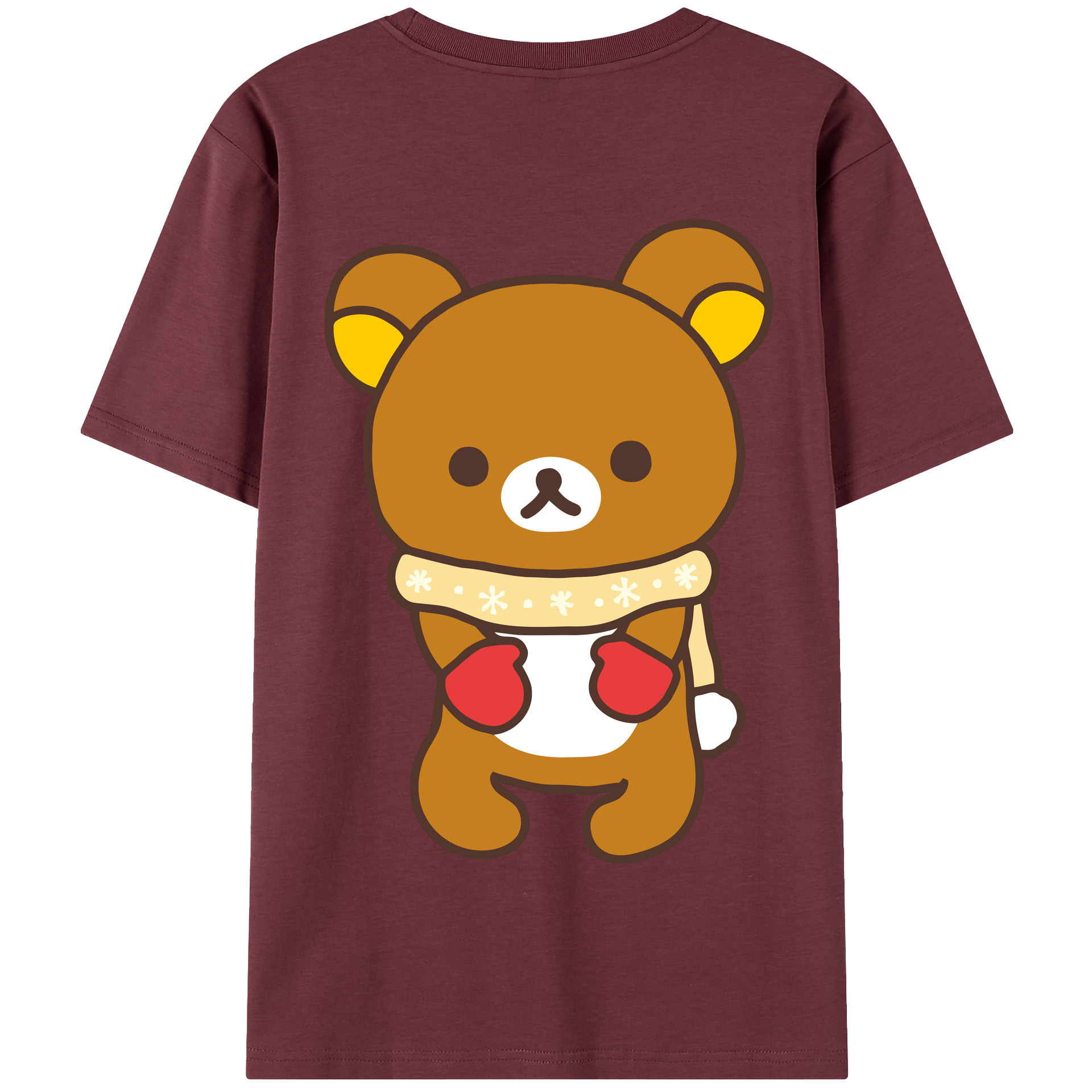 （画像用） リラックマ リラックマ キイロイトリ Rilakkuma Korilakkuma Kiiroitori 綿100％半袖Tシャツ（背面プリント）